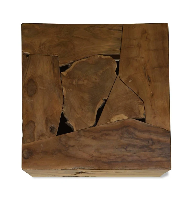 Coffee Table 19.7"x19.7"x13.8" Genuine Teak Brown