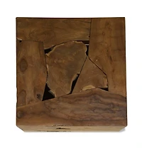 Coffee Table 19.7"x19.7"x13.8" Genuine Teak Brown