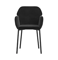 vidaXL Dining Chairs 2 pcs Black Velvet