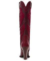 Steve Madden Women's Kaz Knee-High High-Heel Western Cowboy Boots