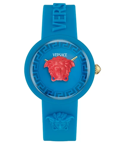 Versace Kids Medusa Pop Blue Silicone Strap Watch, 32mm