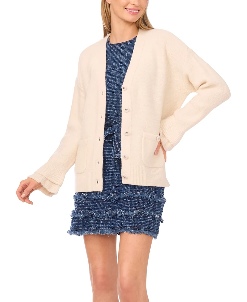 CeCe Women's Self Tie Belt Denim Dress