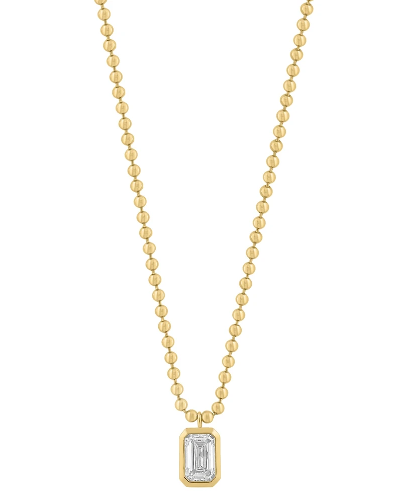 Effy Collection Certified Lab-Grown White Diamond Necklace (1 ct. t.w.) in 14k Yellow Gold