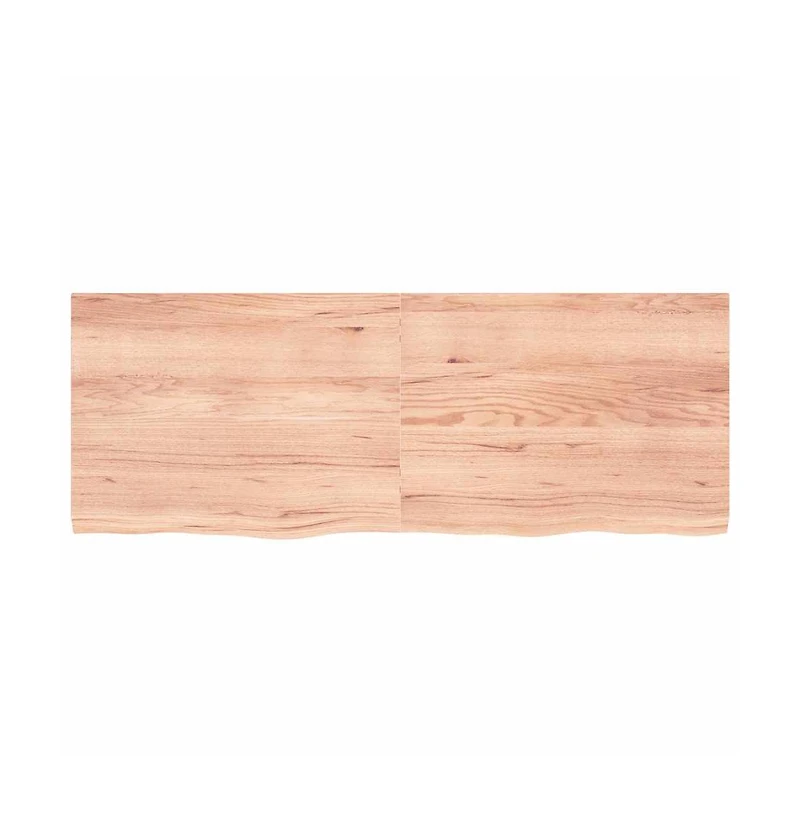 Wall Shelf Light Brown 63"x23.6"x(0.8"-1.6") Treated Solid Wood Oak