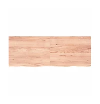 Wall Shelf Light Brown 63"x23.6"x(0.8"-1.6") Treated Solid Wood Oak