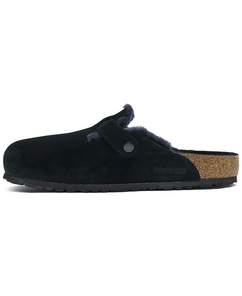 Birkenstock Men's Boston Shearling Suede Leather Clogs from Finish Line