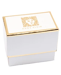 Anne Klein Glass and Plastic Stone Fluted Hinge Bracelet