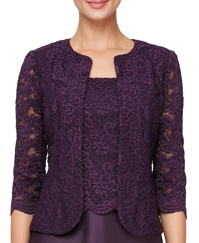 Alex Evenings Petite Lace Dress and Jacket