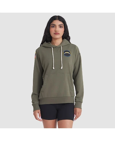 Nike Women's Olive Los Angeles Chargers 2025 Salute to Service Sideline Standard Issue Dri-fit Hoodie