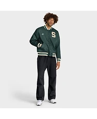 Nike Men's Green Michigan State Spartans Legacy Full-Snap Bomber Jacket