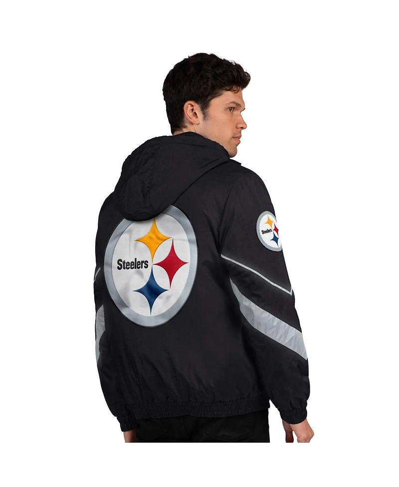Starter Men's Black/Gold Pittsburgh Steelers Thursday Night Gridiron Full-Zip Jacket
