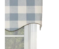 Rlf Home Grande Check Regal Style 3inch Rod Pocket Valance Curtains