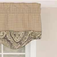 Rlf Home Sedona Blouson 100% Cotton with Fully Lined 3" Rod Pocket Valnance for Windows 50" x 15"
