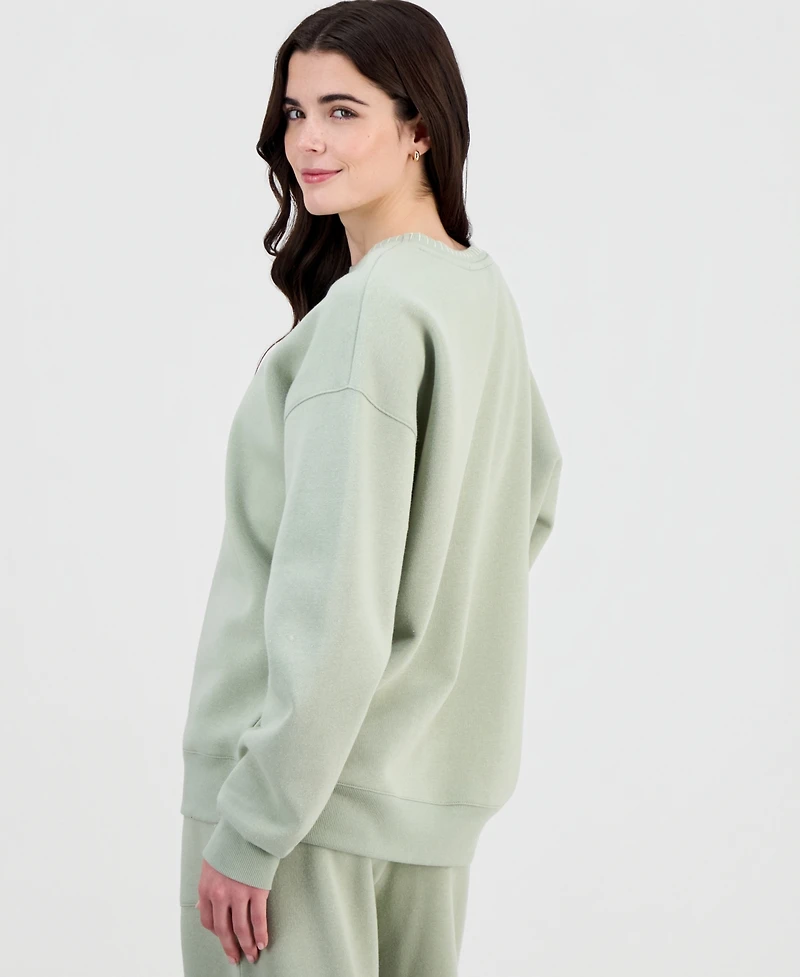 Sincerely Jules Juniors' Whipstitched Crewneck Sweatshirt