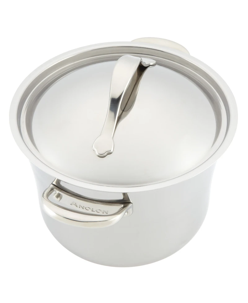 Anolon Nouvelle Copper Stainless Steel Cookware Set, 10 Piece