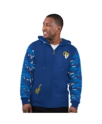 Starter Men's Royal Los Angeles Rams Thursday Night Gridiron Full-Zip Hoodie