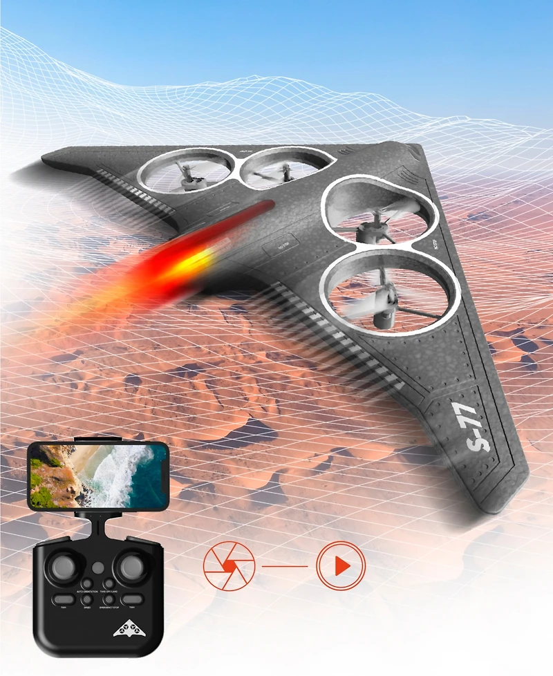 Sharper Image Stealth Recon Video Drone with Live Streaming Camera