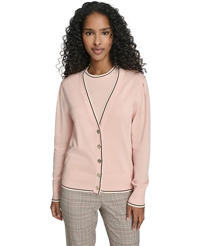 Tommy Hilfiger Women's V-Neck Long-Sleeve Cardigan Set