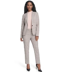 Tommy Hilfiger Women's Plaid One Button Blazer Jacket