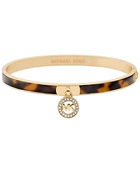 Michael Kors Tortoise Inlay Logo Bangle Bracelet
