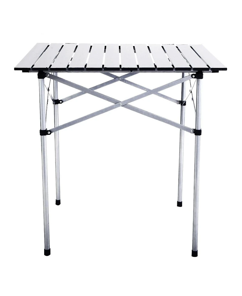 Sugift Roll Up Portable folding Camping Aluminum Picnic Table