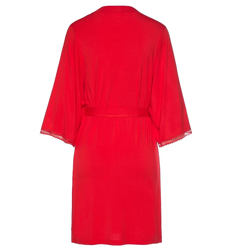 Lascana Women's Lace Trim Robe