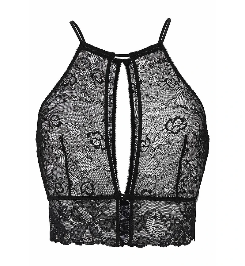 Lascana Women's Lace Keyhole Lingerie Top