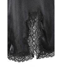 Lascana Women's Lace Trim Satin Negligee