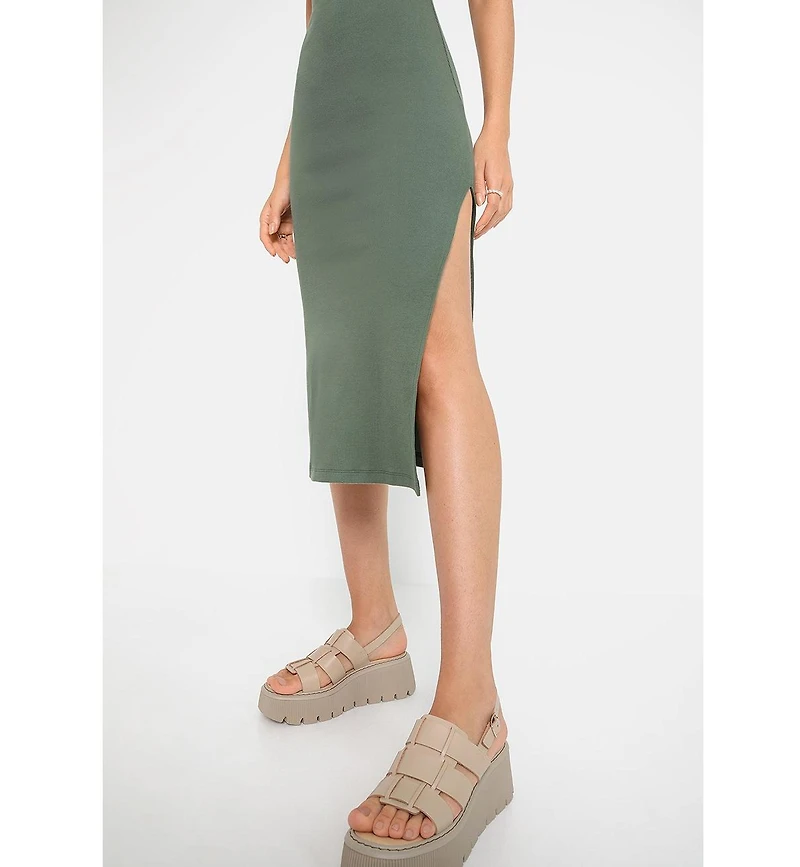 Lscn by Lascana Women's Knot Detail Cut Out Dress cup sizing