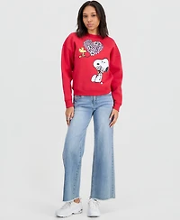 Peanuts Juniors' Snoopy Valentine's Day Fleece Sweatshirt