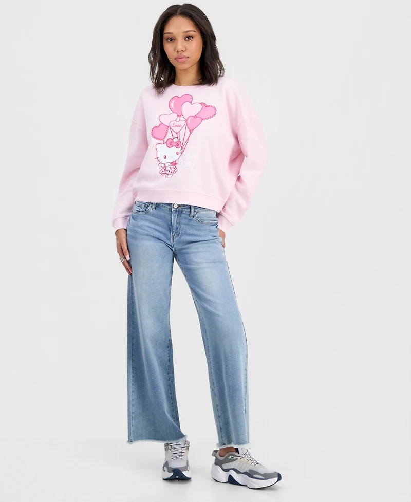 Grayson Threads, The Label Juniors' Hello Kitty Balloon Valentine's Day Fleece Sweatshirt