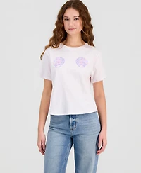 Rebellious One Juniors' Cotton Seashell T-Shirt