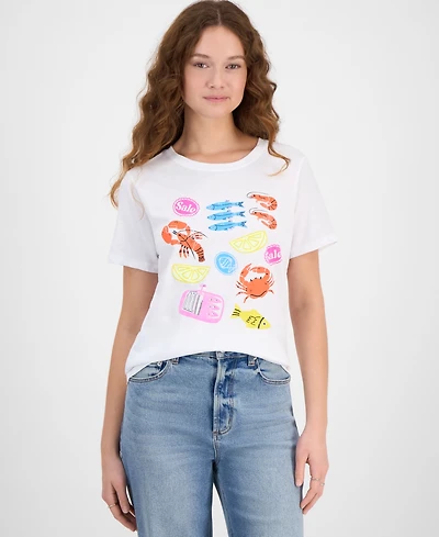 Rebellious One Juniors' Sardines Graphic T-Shirt