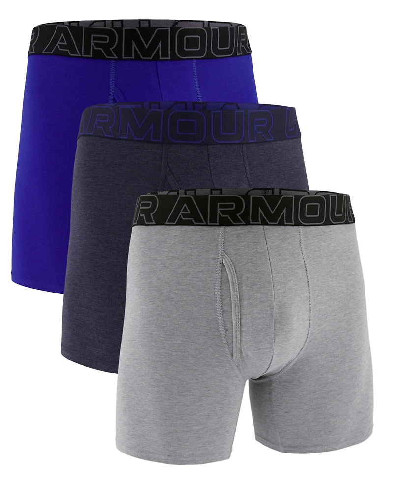 Under Armour Men's 3-Pack Performance Solid 6" Boxer Briefs