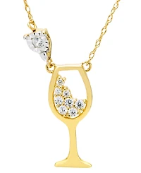 Macy's Diamond Pendant Necklaces (1/10 ct. t.w.) in 14k Yellow Gold