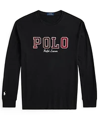 Polo Ralph Lauren Men's Long-Sleeve Plaid-Logo Applique T-Shirt