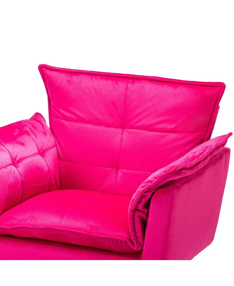 Velvet Accent Chair with Gold Legs for Living Room Bedroom