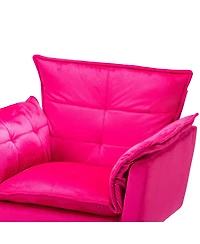 Velvet Accent Chair with Gold Legs for Living Room Bedroom