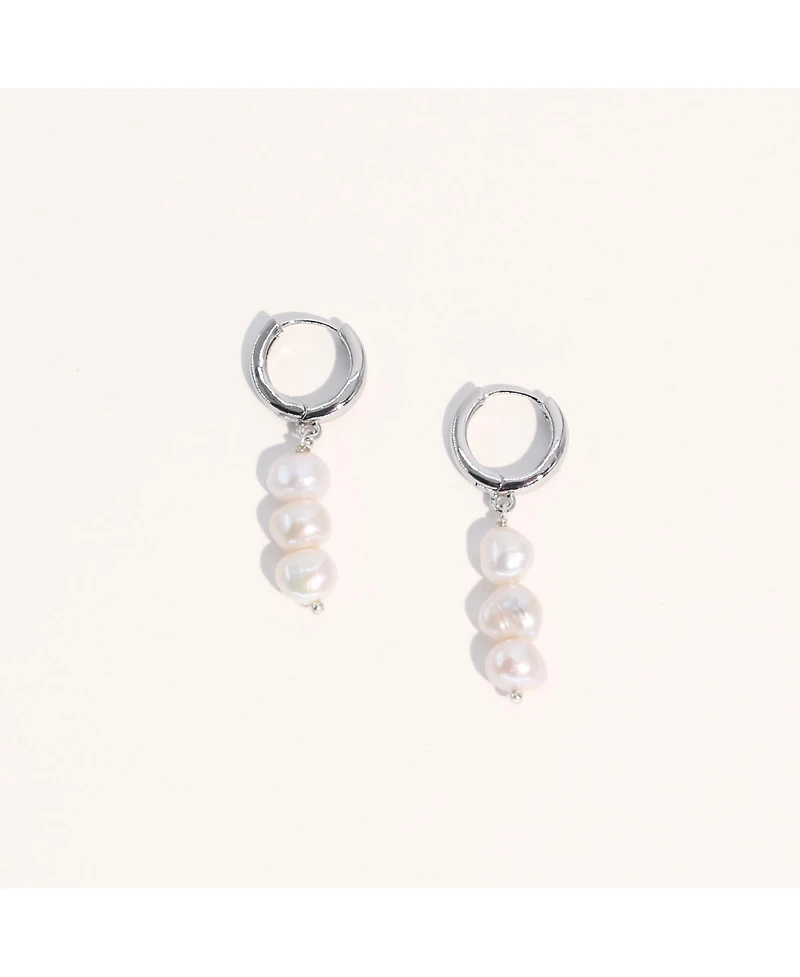 18K Gold Plated Freshwater Pearls -Jackie Necklace & Jackie Earrings Set For Women