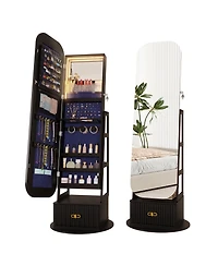 Vlsrka Full-length mirror with wooden frame for floor standing or wall mounting