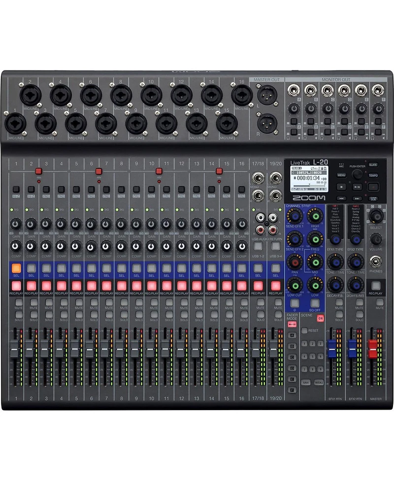 Zoom LiveTrak L-20 20-Channel Digital Mixer & Multitrack Recorder