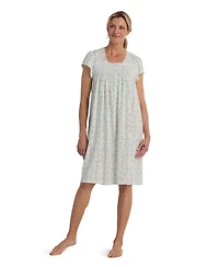 Miss Elaine Women's Floral Short-Sleeve Gown