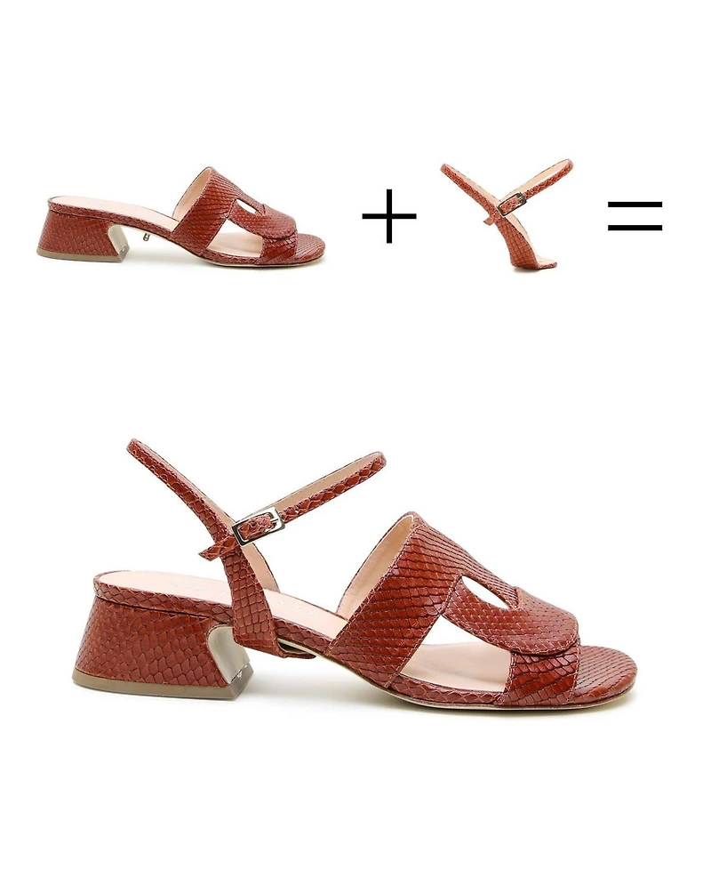 Alterre Women's Brown Snake Amal Customizable Sandal