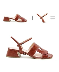 Alterre Women's Brown Snake Amal Customizable Sandal