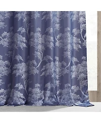 Half Price Drapes Sequoia Floral Faux Silk Jacquard Room Darkening Curtain