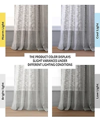 Half Price Drapes Faux Linen Sheer Curtain Pair (2 Panels)
