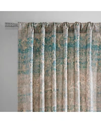 Half Price Drapes River Abstract Textured Printed Cotton Curtain