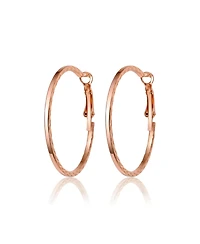 Rachel Glauber Textured Rope Round Hoop Earrings