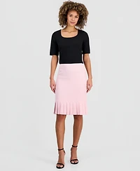 Kasper Women's Pleated-Hem Midi Skirt