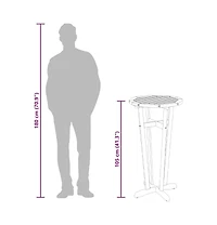 vidaXL Patio Bar Table 23.6"x41.3" Solid Wood Acacia